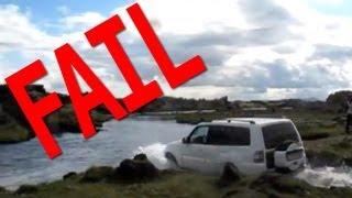 SUV river crossing FAIL in Iceland