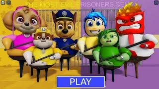 FAMILY! PAW PATROL vs INSIDE OUT 2! BARRY PRISON #roblox #obby