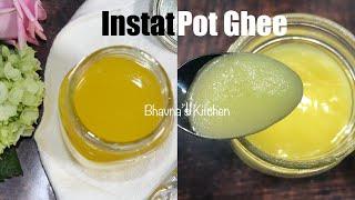 Instant Pot Ghee (Clarified Butter) in Electric Pressure Cooker Video Recipe | Bhavna's Kitchen