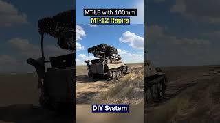 Russian DIY Armored Carrier: MT-LB with 100mm MT-12 Rapira Anti-Tank gun