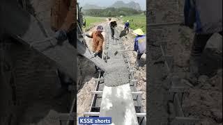 A simple tips of drainage channels construction and concrete pouring#feed #building #construction