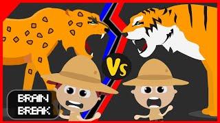 We're going on a TIGER  hunt  vs CHEETAH  chase ! Steve and Meg on the monster hunt!