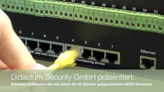 Schnelle Sensorinstallation der AKCP-Sensoren an das sensorProbe8 X60 Rack Monitoring System