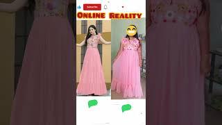  Reel vs reality,meesho expections vs reality stylish gowns#ynfashions  #compare #ytshorts #shorts