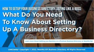 What Do You Need To Know About Setting Up A Business Directory