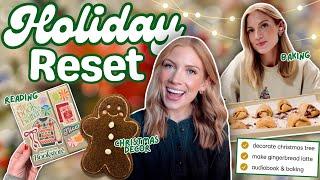 cozy christmas reset vlog! decorate with me, seasonal faves, reading & baking 