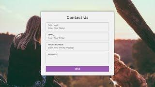 Responsive Contact Us Form Using Only HTML & CSS