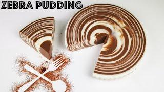 Zebra Pudding || Marble Pudding || Eggless pudding recipe