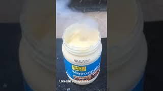 #shorts #experiment #lava #cube lava cube  vs mayonnaise experiment 