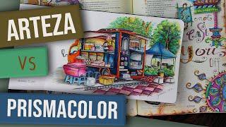 ARTEZA Colored Pencils - Is It a Good PRISMACOLOR Alternative? | Urban Sketching on Moleskine