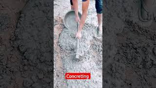 Concrete mixing by hand |