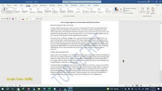 How to change diagonal to horizontal watermark in Microsoft Word