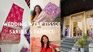 Tissue sarees, fabrics & dupattas at Narsingh | wedding wear | Priyanka Boppana