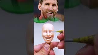 Lionel Messi Face Sculpture Made Of Polymer Clay #diy #clayart #messi #craft