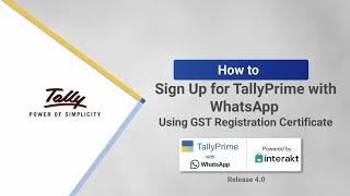 How to Sign up for TallyPrime with WhatsApp Using GST Registration Certificate | TallyHelp