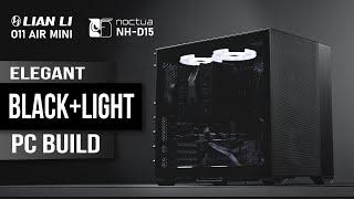 BLACK PC BUILD | Lian Li O11 Air Mini + Noctua NH-D15 + Core i5 14500 + Asus RTX4060 + GigaByte Z790