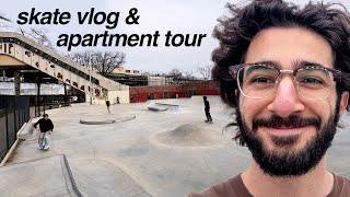 new broadway junction skatepark in brooklyn & grown up apartment tour (it feels like a home)
