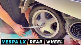 Vespa LX Rear Wheel Removal / Installation | Mitch's Scooter Stuff