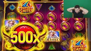 УПАЛА БОМБОЧКА Х500 в GATES OF OLYMPUS SUPER SCATTER