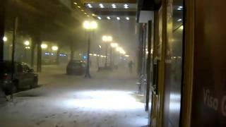 Wabash Avenue, Chicago Loop, Blizzard February 1, 2011