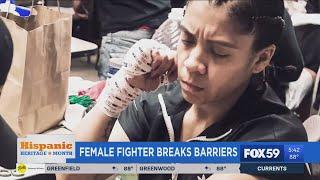 Hispanic female fighter breaks barriers to inspire others