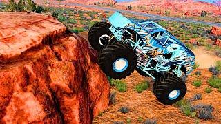 YETI Monster Jam Trucks Take on Insane Cliff Jumps!