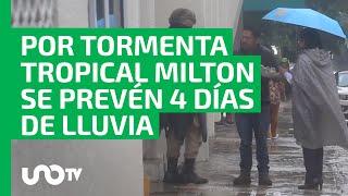 Tormenta tropical Milton provocará lluvias durante 4 días en México