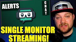 SINGLE MONITOR STREAMING HACK! Chat and Alerts Overlay with Streamlabs OBS