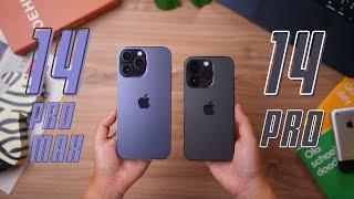 รีวิว iPhone 14 Pro VS 14 Pro Max ต่างกัน 3,000 เลือกตัวไหนดี? Deep Purple vs Space Black