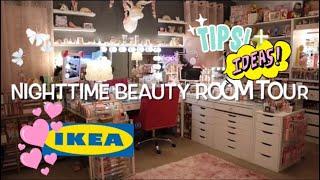 EXTREME Beauty Room Tour 2022 feat. IKEA pax system: NIGHTTIME Edition!