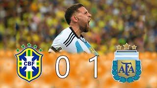 Brasil 0 vs Argentina 1 - Eliminatorias Sudamericanas Mundial 2026 - Partido Completo