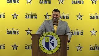 Siena Heights introduces Jesse Siordia as first women's flag football coach (Feb. 20, 2024)