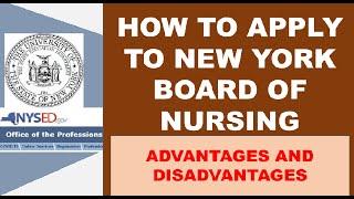 HOW TO APPLY TO NEW YORK BOARD OF NURSING AS AN INTERNATIONAL NURSE | Advantages and disadvantages