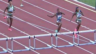 Shamier Little vs Delilah Muhammad in women's 400m hurdles.  2023 National championships