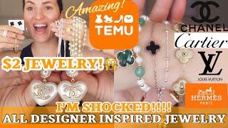 HUGE TEMU JEWELRY & accessories HAUL + Try on | designer Highend inspired Jewelry