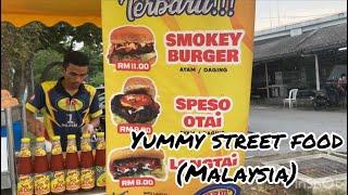 yummy  street food ( smokey burger) ।।  Malaysia