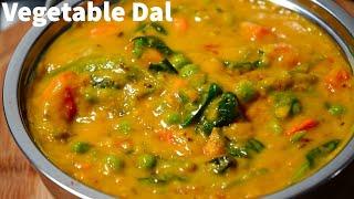 HEALTHY DELICIOUS VEGETABLE LENTIL CURRY (NO ONION GARLIC) | VEGETABLE MOONG DAL RECIPE