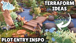 ~PALIA~3 TERRAFORM/LANDSCAPE PLOT ENTRY IDEAS//NATURAL DESIGN//FALL & COTTAGECORE PLOT //SPEED BUILD