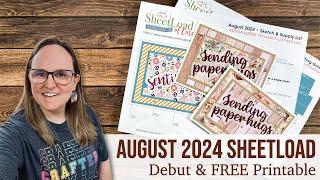 August 2024 SheetLoad of Cards | Debut & FREE Printable #showusyoursheetload #suysaug2024