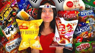 Rs 10,000 RARE Korean Snacks Review !!!!!  Never Seen Before