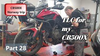 CB500X - Solo Norway trip Part 28 - TLC for the CB500X