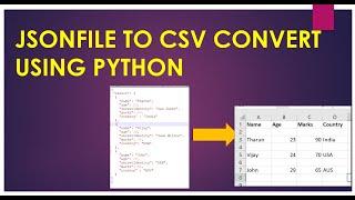 Json to csv convert using python easily