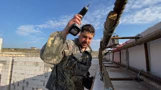 АРМОПОЯС первого этажа под ПЛИТЫ ПЕРЕКРЫТИЯ. Опалубка. Вязка арматуры. ЗАЛИВКА БЕТОНА