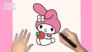 HOW TO DRAW CUTE MY MELODY 🩷~ STEP BY STEP ~ KAWAII DOODLE