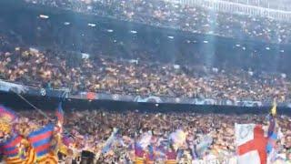 Amazing FC Barcelona anthem live at champions league