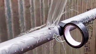 WHY DIDN'T I KNOW THIS TRICK BEFORE! how to repair a burst pipe without turning off the water