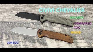 Civivi Chevalier: Micarta vs. Wood, and coated vs. uncoated