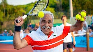 FUNNIEST Tennis Match EVER You Won't Stop Laughing! #2 (Mansour Bahrami Trick Shots)
