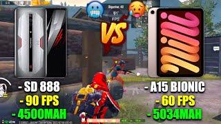 RED MAGIC 6 PRO VS IPAD MINI 6  PUBG TDM TEST  | ANDROID 90 FPS VS IOS 60 FPS | Pubg Mobile