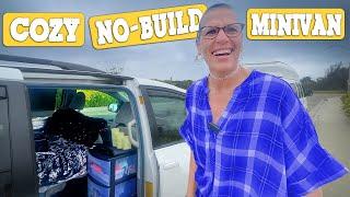 BRILLIANT Minivan Setup for under $450 by Solo Female Nomad | VAN TOUR